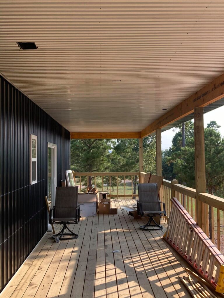 back deck on new construction home