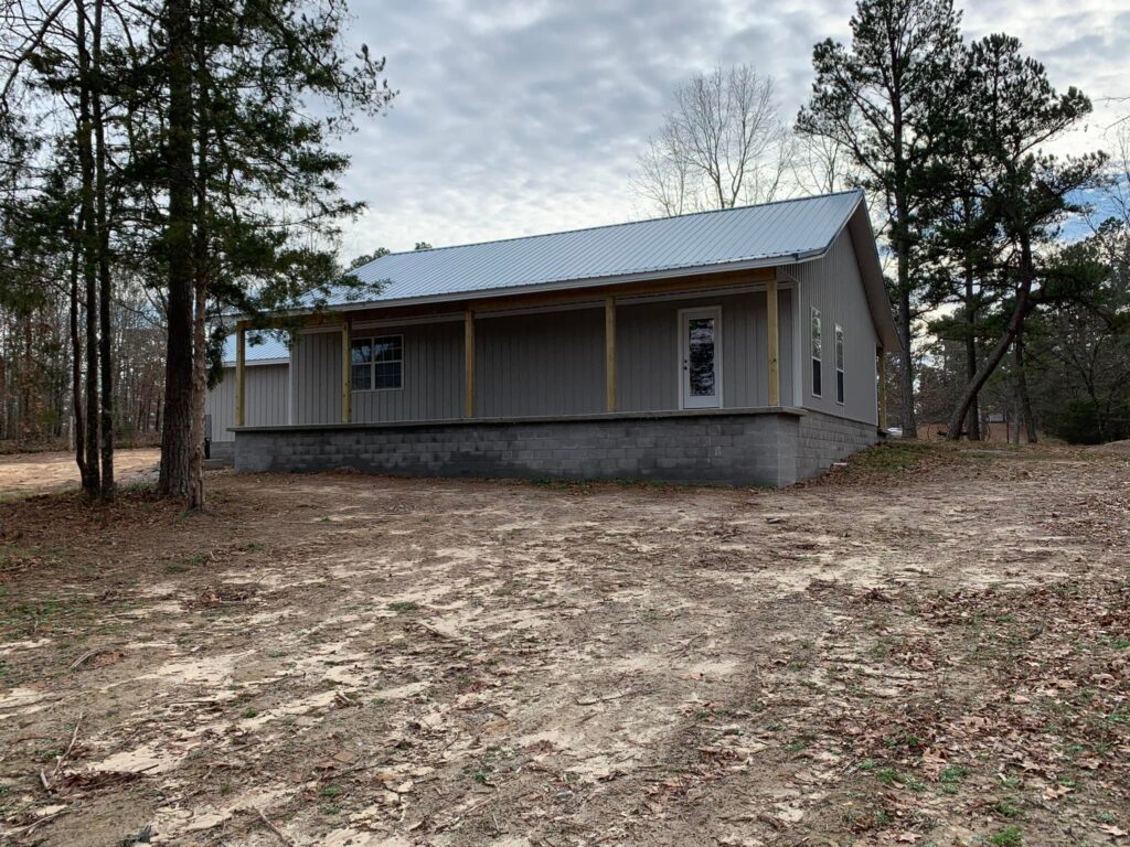 metal roof on metal building home