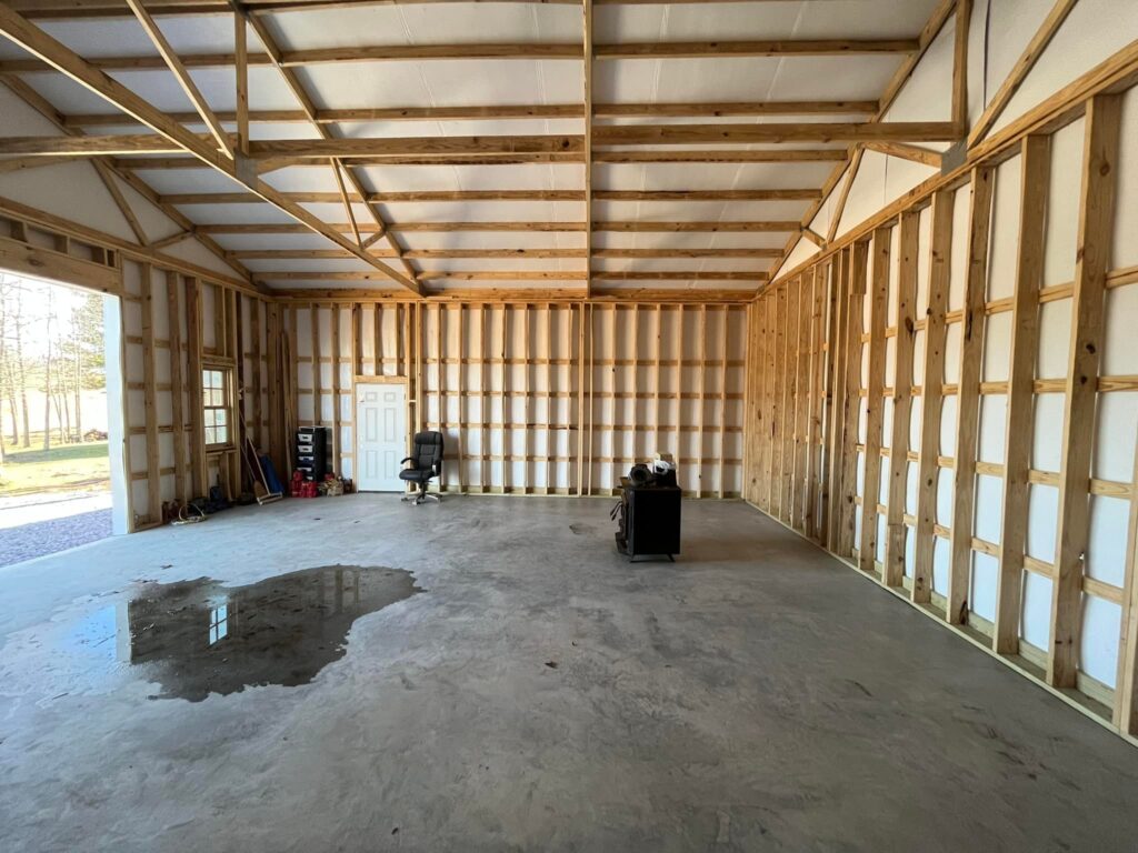 new construction shop frame