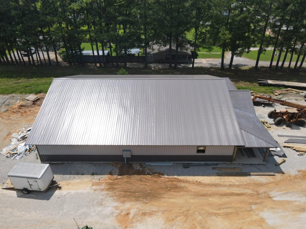 dark grey metal roof