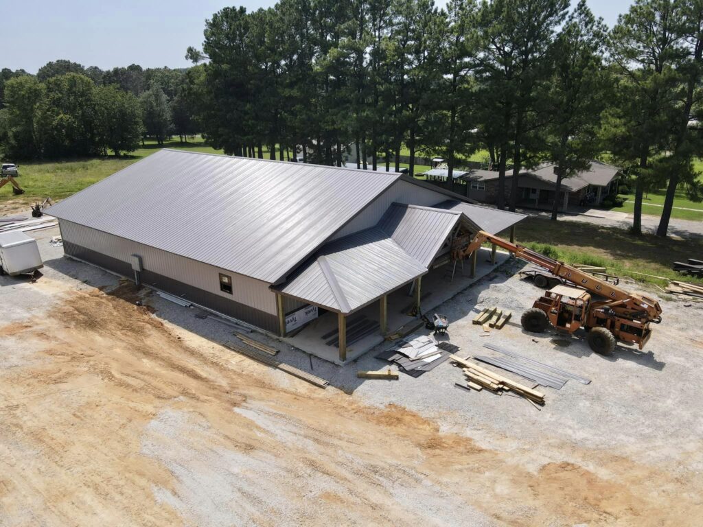 installation of metal roof