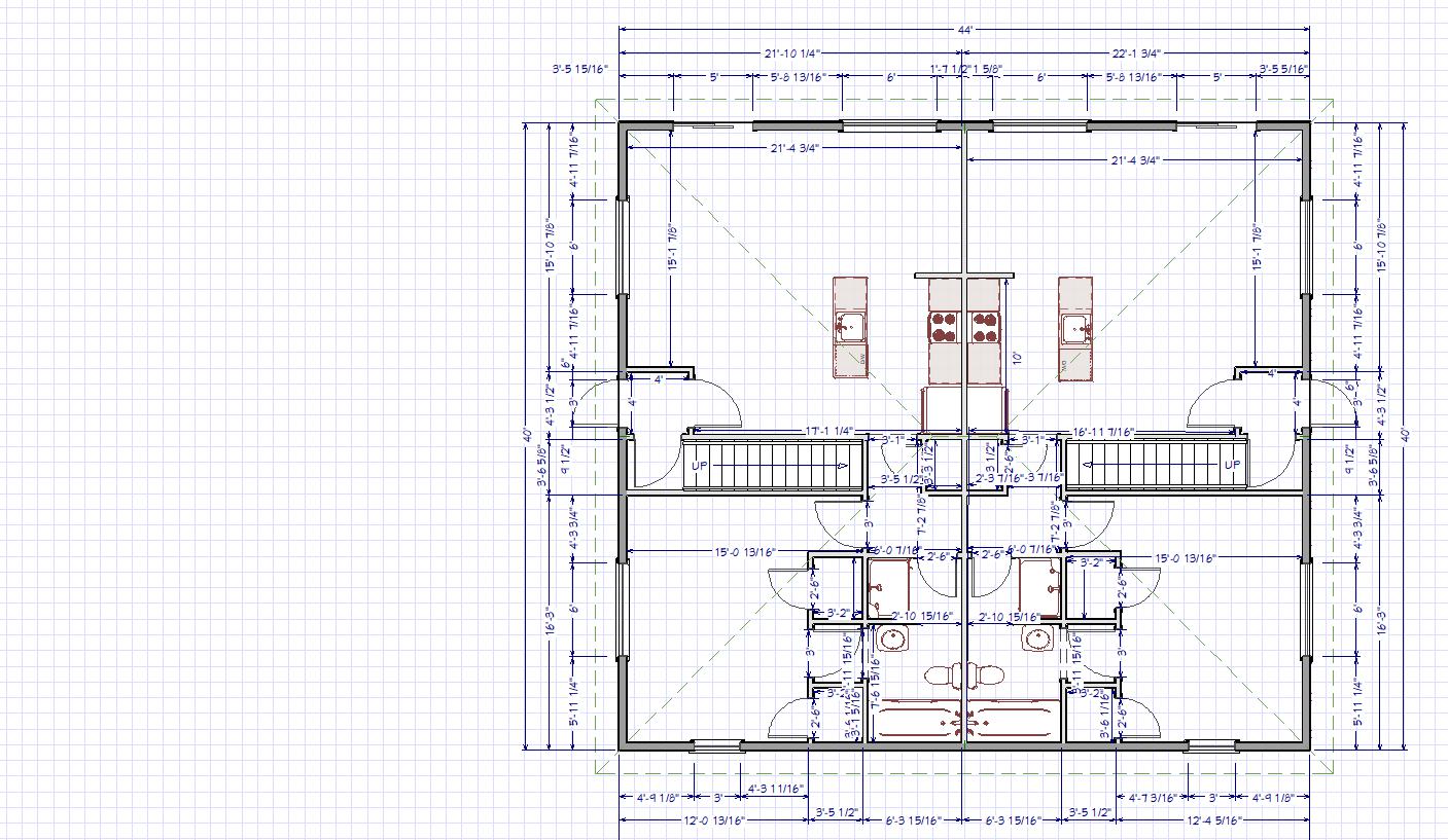 Nic duplex build house plan