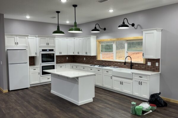 spacious kitchen with island